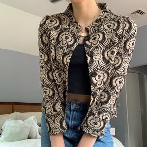 Blazer with black and gold detailing